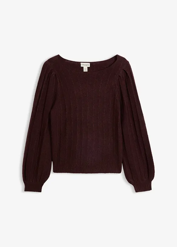 Pullover mit Puffärmeln in rot von vorne - bonprix Pullover mit Puffärmeln in rot von vorne - bonprix