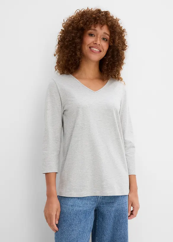 Shirt (3er Pack) in schwarz von vorne (im Anschnitt) - bonprix Shirt (3er Pack) in schwarz von vorne (im Anschnitt) - bonprix