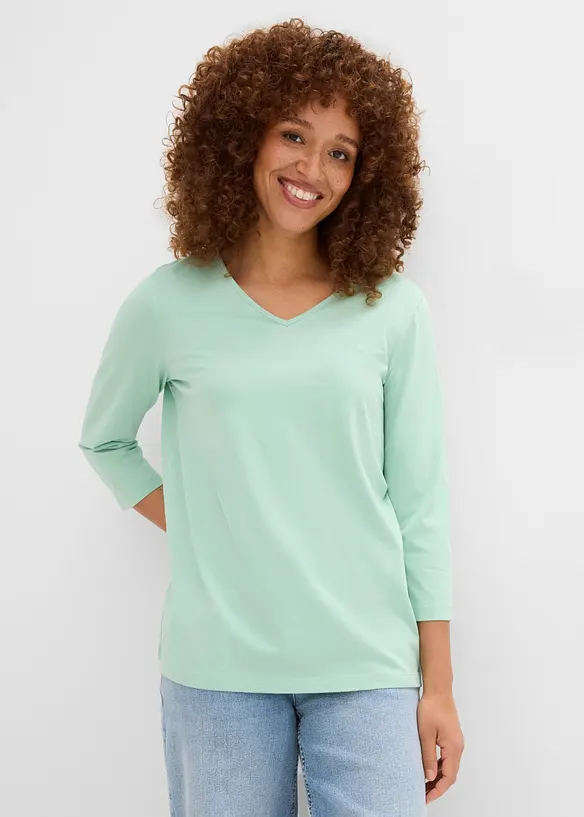 Shirt (3er Pack) in grün von vorne (im Anschnitt) - bonprix Shirt (3er Pack) in grün von vorne (im Anschnitt) - bonprix