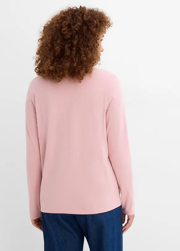 Langarmshirt (5er Pack) in blau von hinten (im Anschnitt) - bonprix