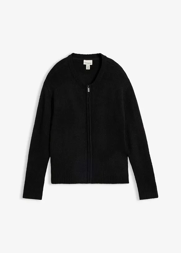 Strickjacke in schwarz von vorne - bonprix