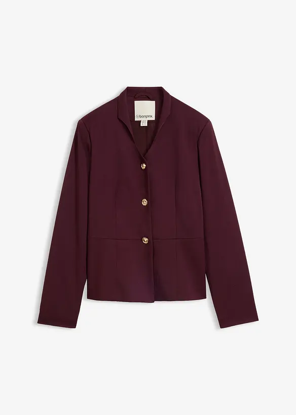 Blazer mit Kelchkragen in rot von vorne - bonprix