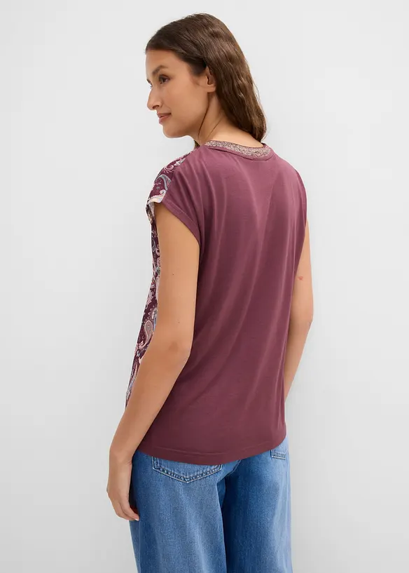 Shirtbluse in rot von hinten (im Anschnitt) - bonprix