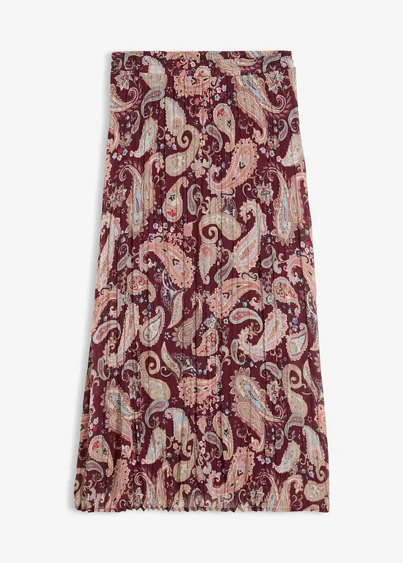 Chiffonrock mit Paisleyprint in rot von vorne - bonprix Chiffonrock mit Paisleyprint in rot von vorne - bonprix