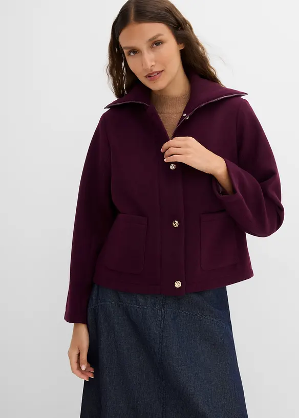 Blousonjacke in rot von vorne (im Anschnitt) - bonprix