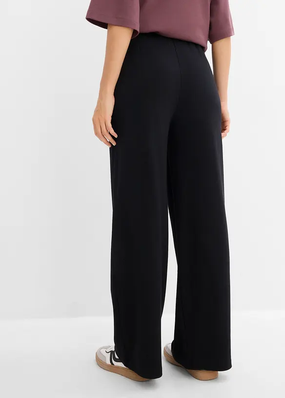 Jersey-Hose aus reiner Baumwolle in schwarz von hinten - bonprix Jersey-Hose aus reiner Baumwolle in schwarz von hinten - bonprix