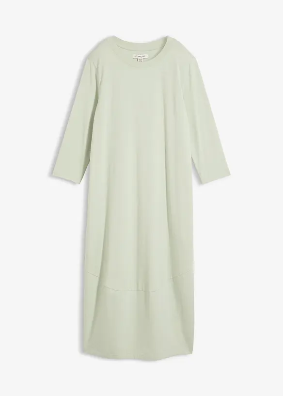 Ballonförmiges Shirtkleid in grün von vorne - bonprix