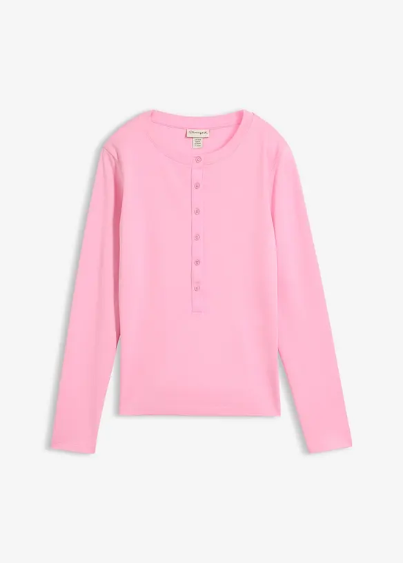Langarmshirt aus schwerer Bio-Baumwolle in rosa von vorne - bonprix Langarmshirt aus schwerer Bio-Baumwolle in rosa von vorne - bonprix