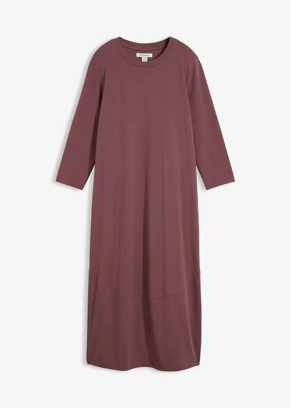 Ballonförmiges Shirtkleid in lila von vorne - bonprix