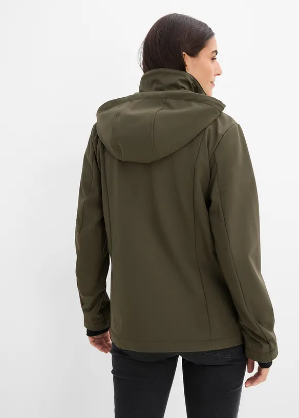 Softshelljacke in grün von hinten (im Anschnitt) - bonprix