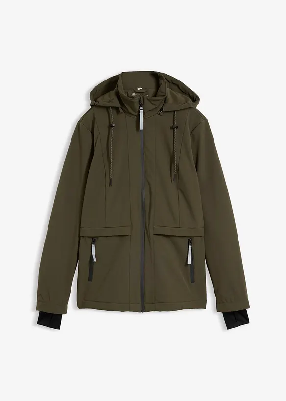 Softshelljacke in grün von vorne - bonprix