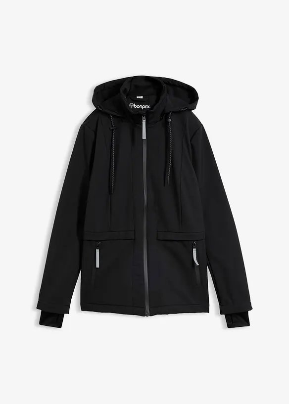Softshelljacke in schwarz von vorne - bonprix
