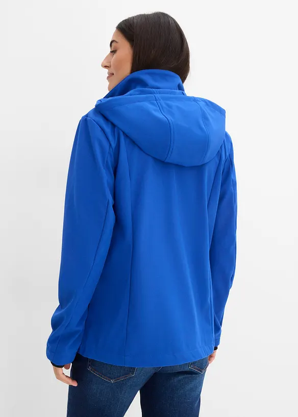 Softshelljacke in blau von hinten (im Anschnitt) - bonprix