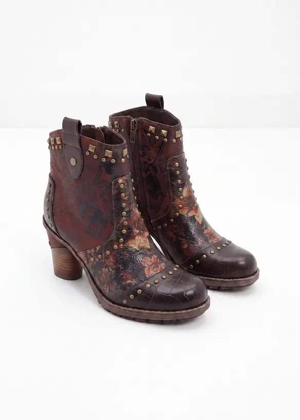 Mustang Stiefeletten mit Blockabsatz in braun - Mustang