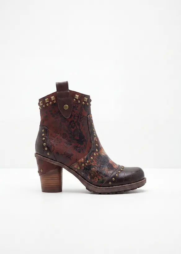 Mustang Stiefeletten mit Blockabsatz in braun - Mustang