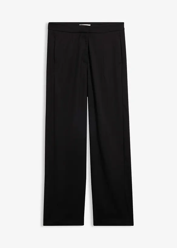 Barrel-Hose aus Viskose-Mix in schwarz von vorne - bonprix