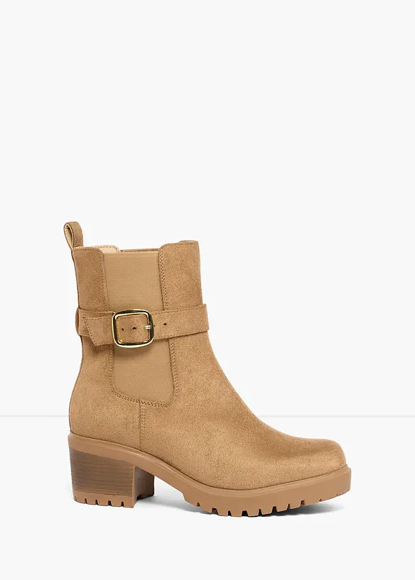 Boots mit Schnalle in braun - bonprix