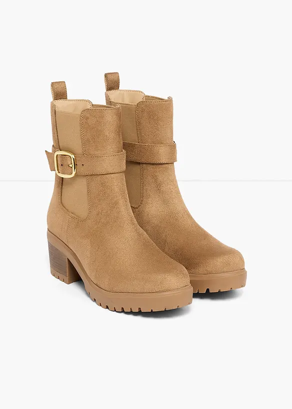 Boots mit Schnalle in braun - bonprix