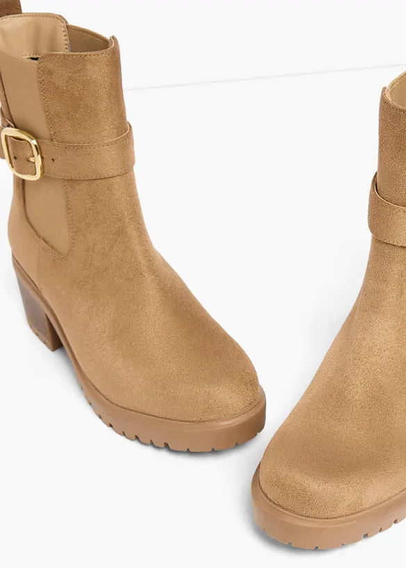 Boots mit Schnalle in braun - bonprix