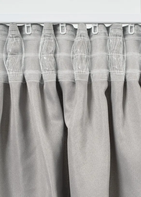 Microfaser Vorhang mit Struktur (1er Pack) in grau - bonprix