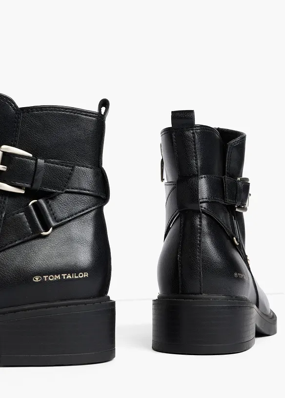 Tom Tailor Boots mit Schnallen in schwarz - Tom Tailor