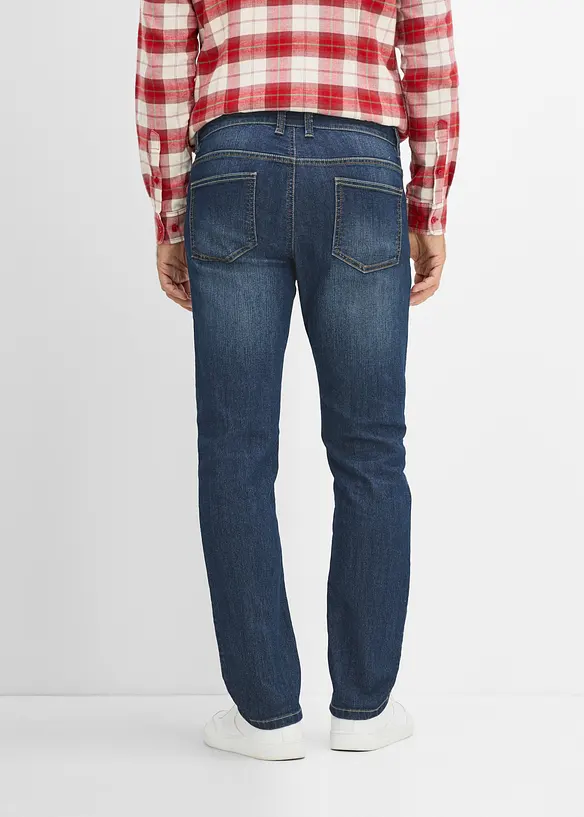 Leichte Regular-Fit-Jeans, Straight in blau von hinten - bonprix