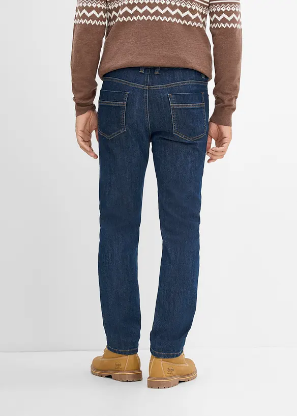 Leichte Classic-Fit-Jeans, Straight in blau von hinten - bonprix