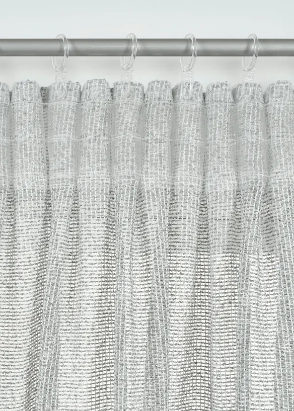 Vorhang mit Boucle Struktur (1er Pack) in grau - bonprix