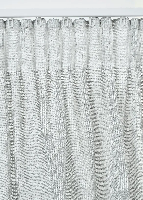 Vorhang mit Boucle Struktur (1er Pack) in grau - bonprix