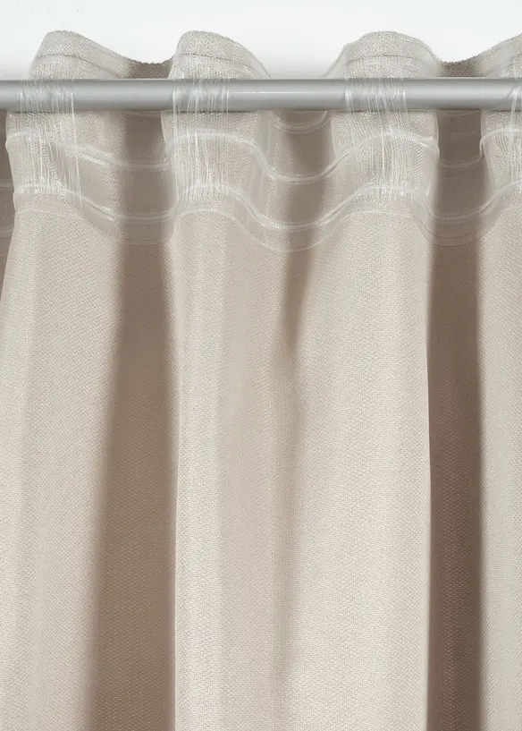 Microfaser Vorhang mit Struktur (1er Pack) in beige - bonprix