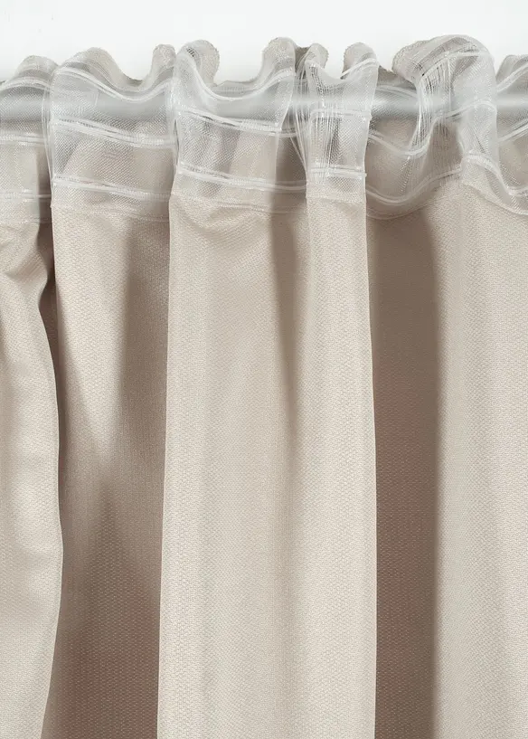 Microfaser Vorhang mit Struktur (1er Pack) in beige - bonprix
