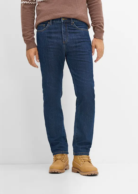 Leichte Classic-Fit-Jeans, Straight in blau von vorne - bonprix