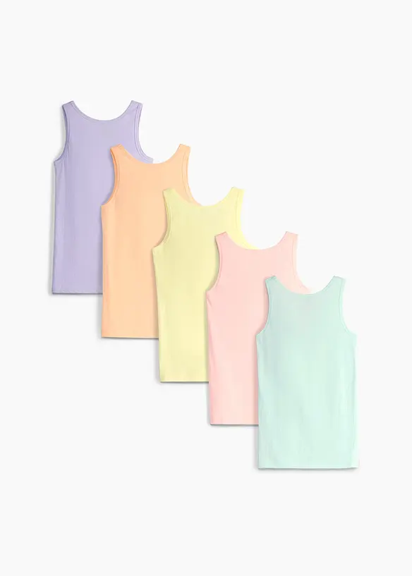 Unterhemd (5er Pack) in rosa von hinten - bonprix
