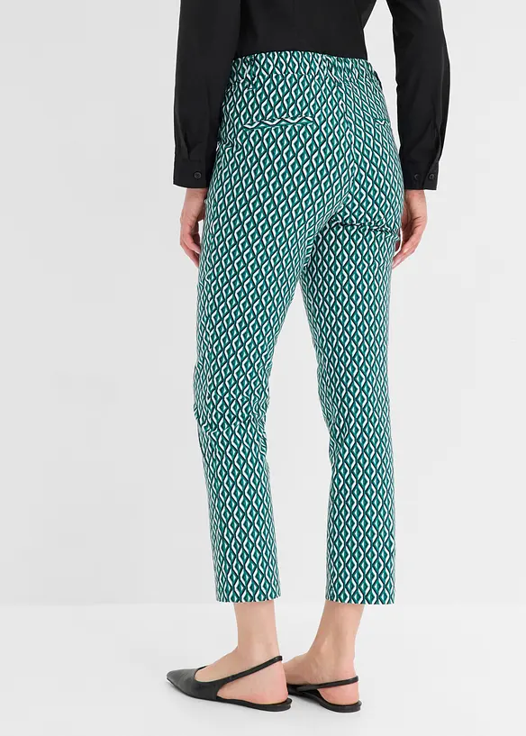 Stretch-Hose in grün von hinten - bonprix