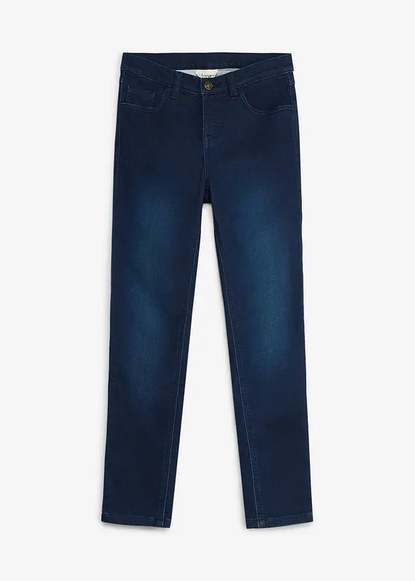 Super-Stretch Skinny-Jeans Mid Waist in blau von vorne - bonprix