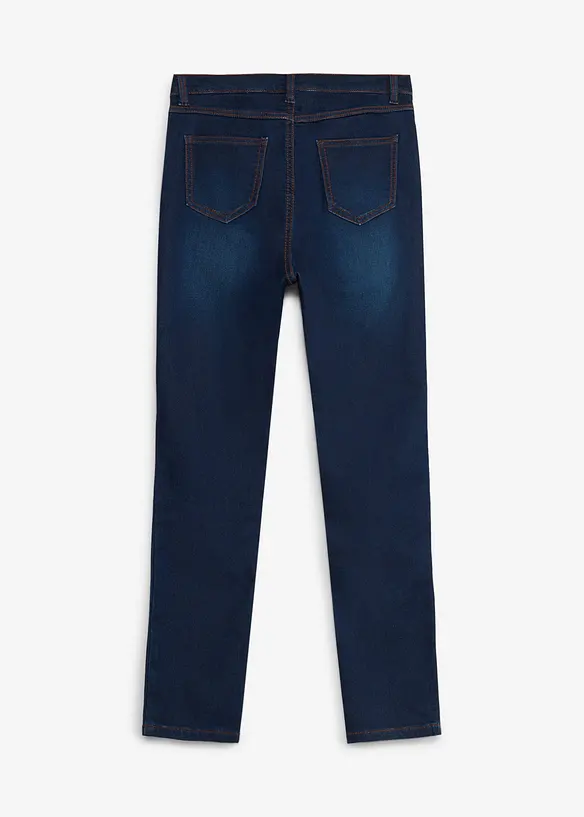 Super-Stretch Skinny-Jeans Mid Waist in blau von hinten - bonprix