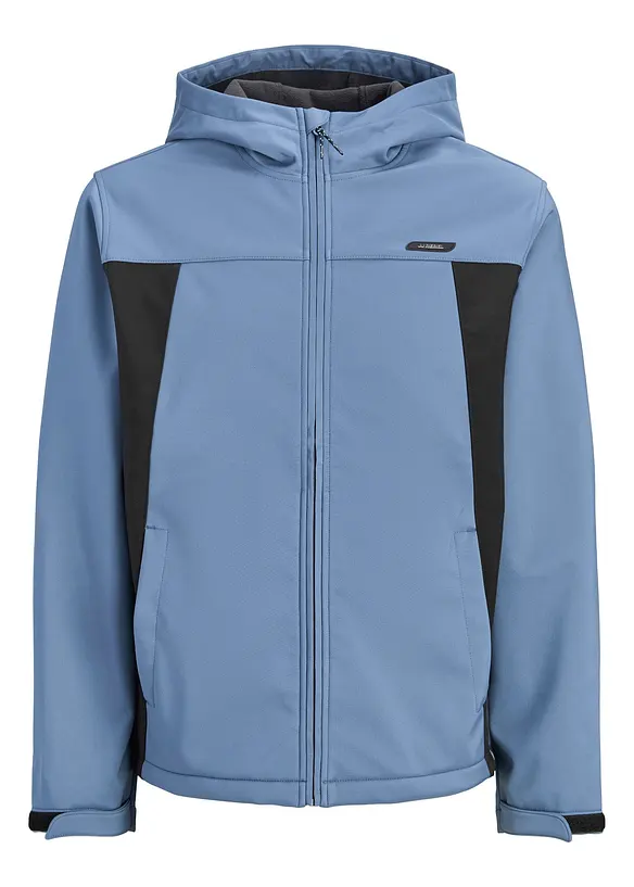 JJ REBEL Softshelljacke in blau von vorne - JJ REBEL