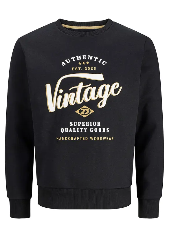 JJ REBEL Sweatshirt in schwarz von vorne - JJ REBEL