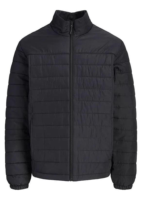 JJ REBEL Steppjacke in schwarz von vorne - JJ REBEL