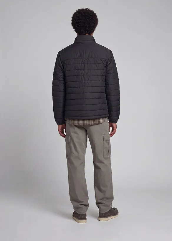 JJ REBEL Steppjacke in schwarz von hinten (im Anschnitt) - JJ REBEL