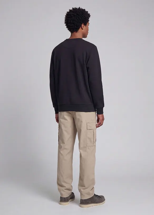 JJ REBEL Sweatshirt in schwarz von hinten (im Anschnitt) - JJ REBEL