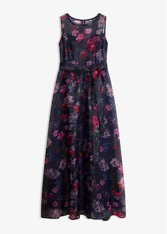 Maxikleid in blau von vorne - bonprix