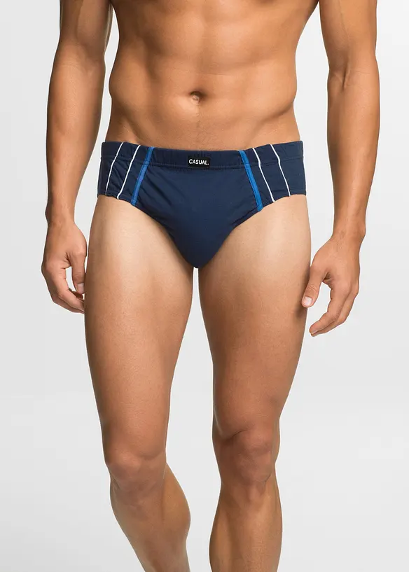 Maxislip mit Baumwolle (5er Pack) in blau von vorne - bonprix
