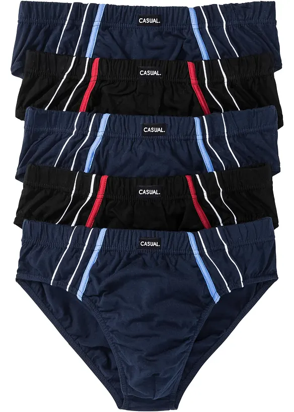 Maxislip mit Baumwolle (5er Pack) in blau - bonprix
