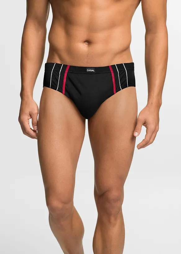Maxislip mit Baumwolle (5er Pack) in grau von vorne - bonprix