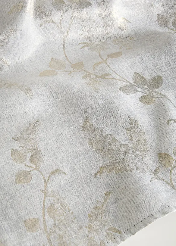 Jacquard Fleece Vorhang mit Glanz (1er Pack) in beige (Detailaufnahme) - bonprix