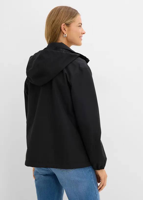 Ultraleichte Regenjacke in schwarz von hinten (im Anschnitt) - bonprix