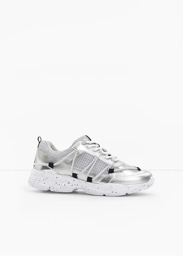 Chunky Sneaker mit leichter Sohle in grau - bonprix