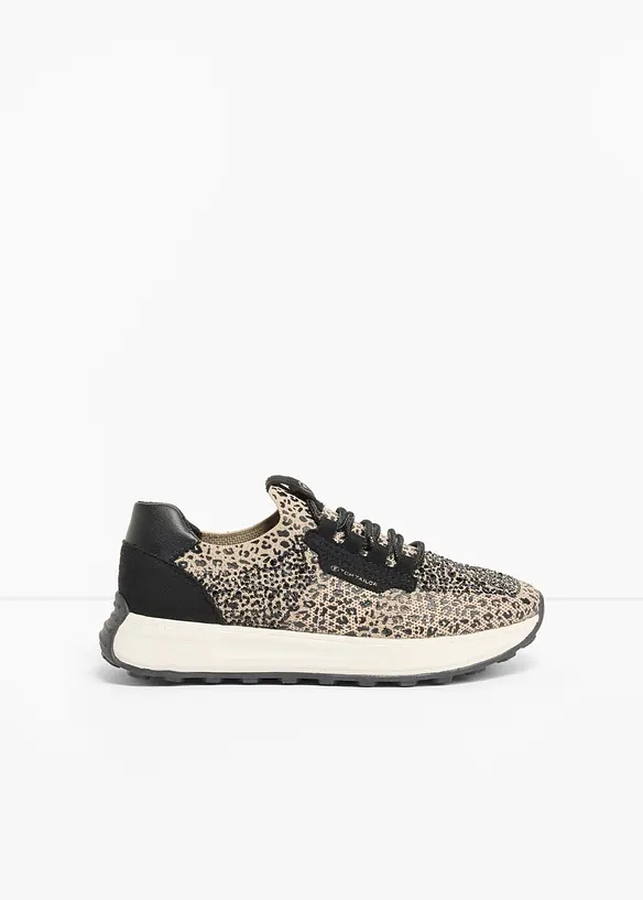 Tom Tailor Sneaker mit Glitzer-Details in schwarz - Tom Tailor