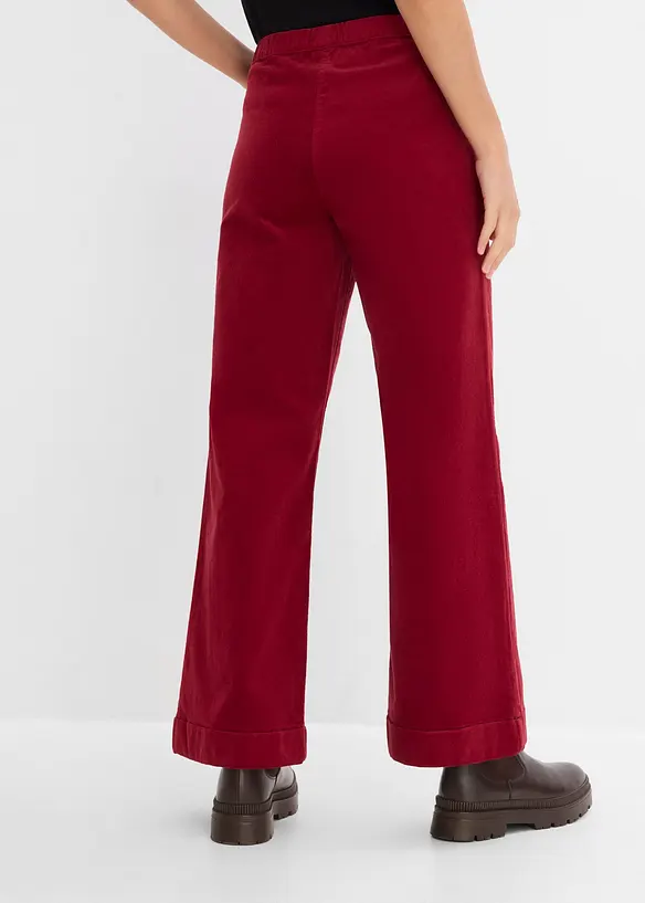 High-Waist-Cordhose aus Baumwoll-Mix in rot von hinten - bonprix High-Waist-Cordhose aus Baumwoll-Mix in rot von hinten - bonprix